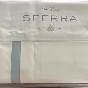 Sferra Estate White/Poolside Twin Duvet Cover New in Package